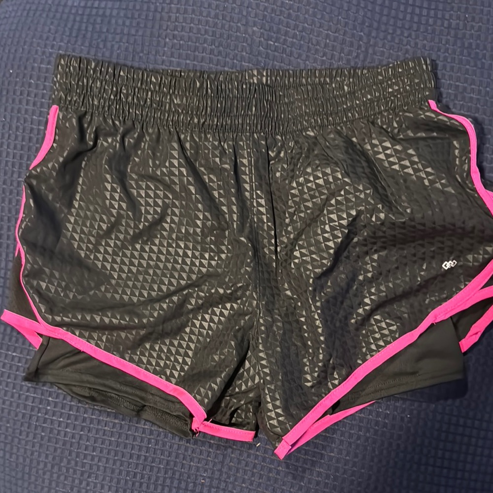 Athletic Black and Pink Shorts with Modern Design